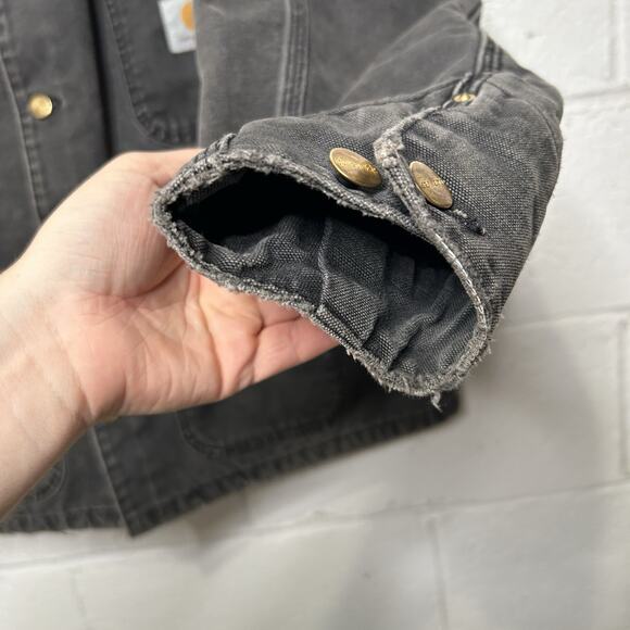 Vintage Carhartt Blanket-Lined Chore Coat “Black” C01 BLK - Picture 4 of 8